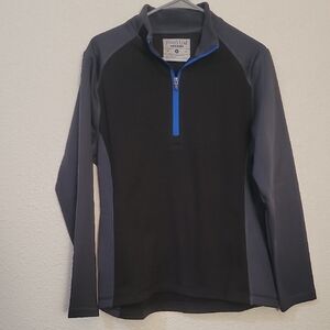 Women's Black and Blue Pullover Jacket